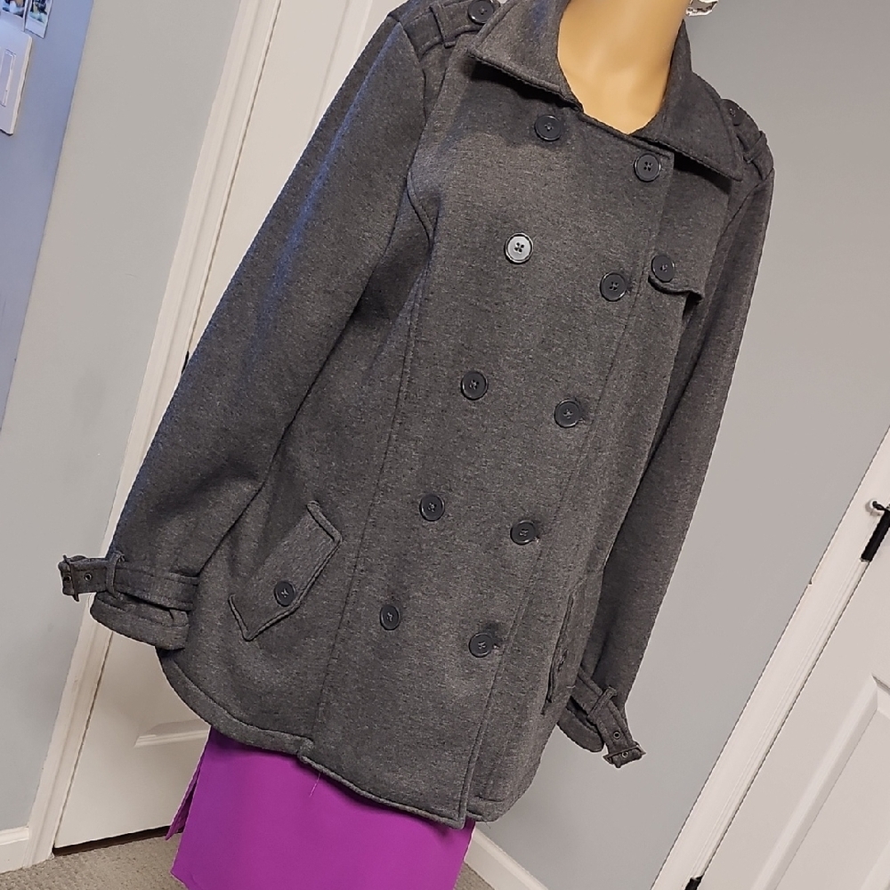 Torrid Size 2 Dark Gray Double-Breasted Women's Peacoat